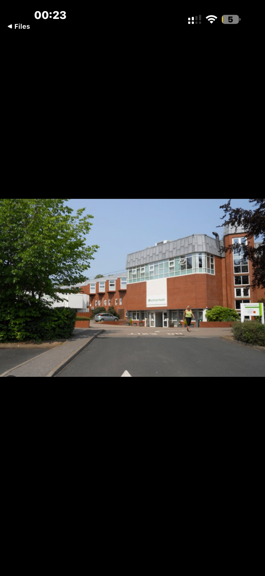 Nuffield Health Warwickshire Hospital entrance in Leamington Spa